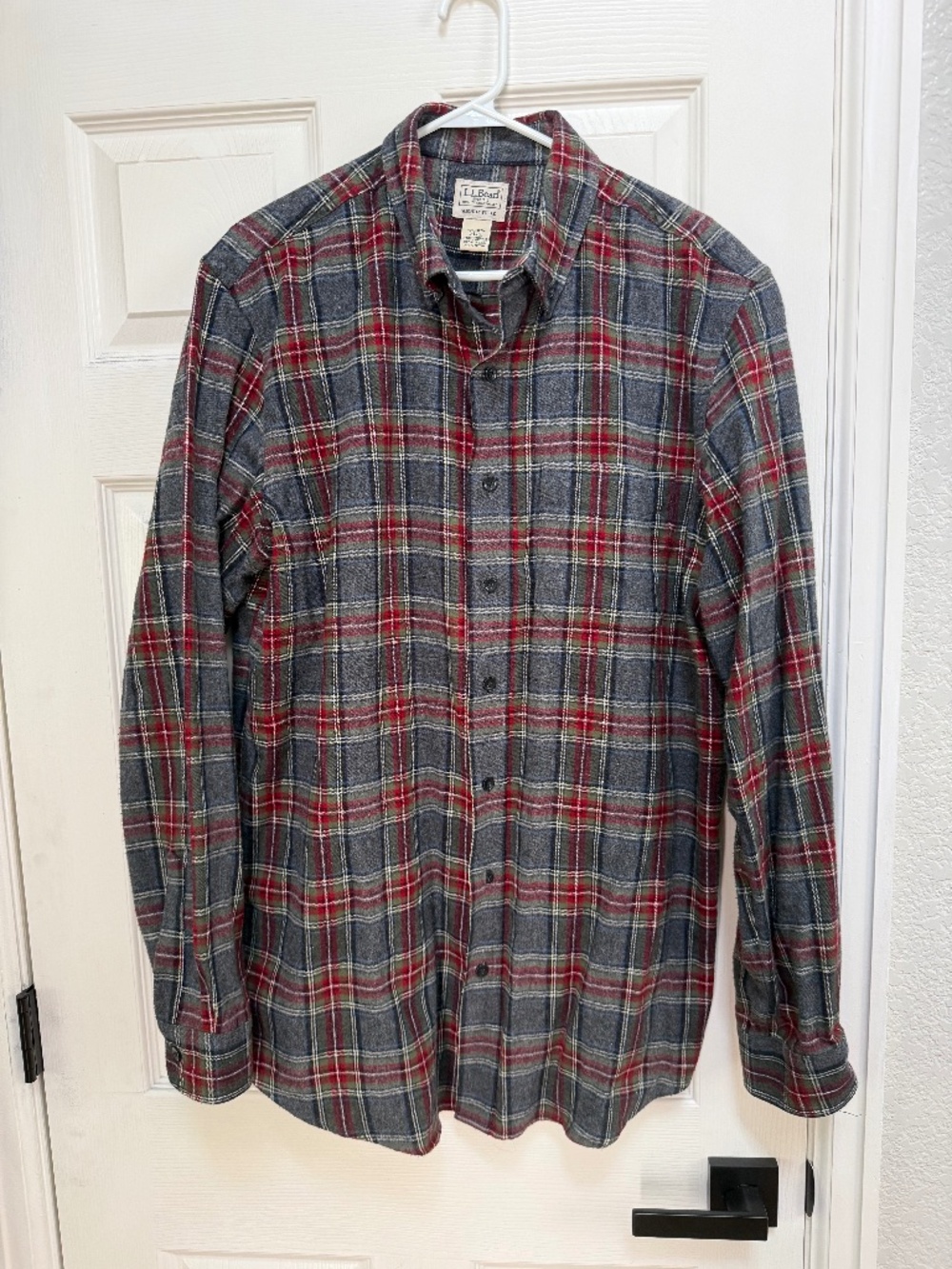 LL Bean Slightly Fitted Plaid Button Up
